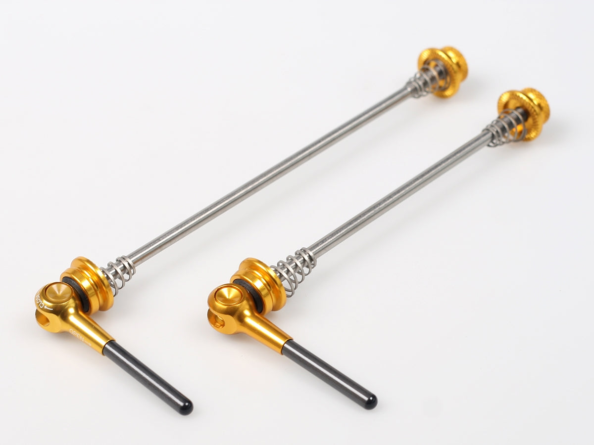 Titanium Schnellspanner VR und HR (Paar) - Gold