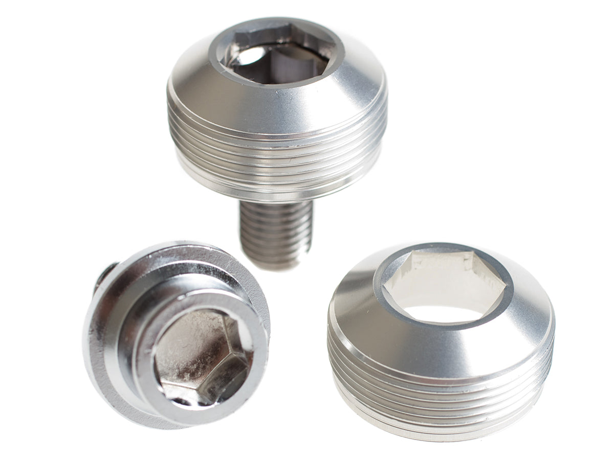 Alloy Cup Crank Bolts - Kurbelschrauben - Silber