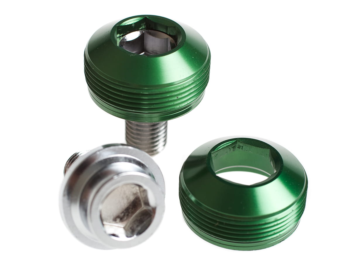 Alloy Cup Crank Bolts - Kurbelschrauben - Grün