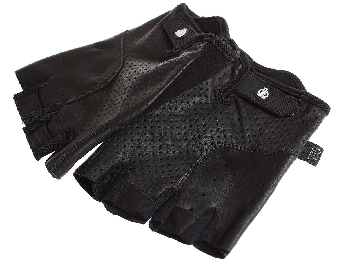 Classic Sport Leder-Fahrradhandschuhe - schwarz