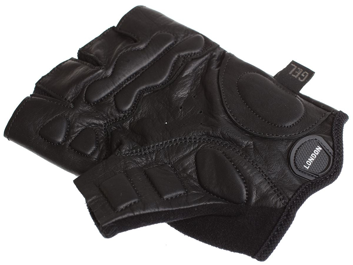 Classic Sport Leder-Fahrradhandschuhe - schwarz