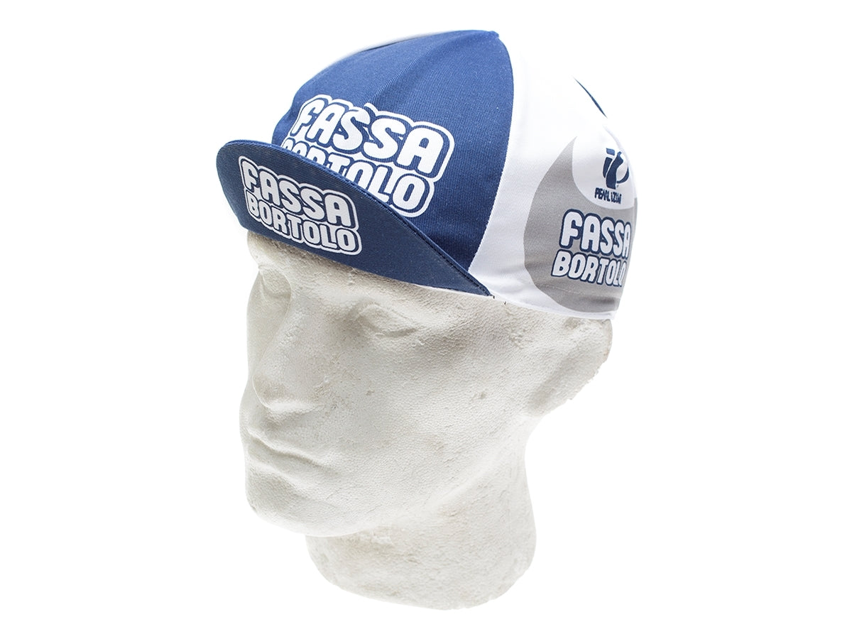 Casquette Cycliste Vintage Fassa Bortolo - Bleu, Gris, Blanc - Taille Unique