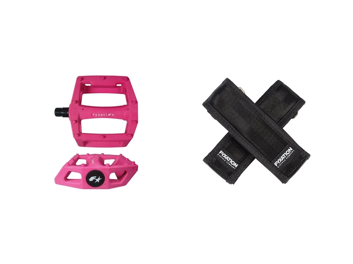 Gates Pedal with Strap Kit - Pink/Black