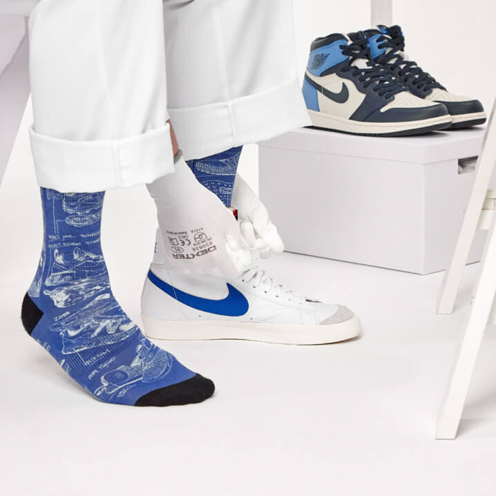 Socken Blueprint - Blau