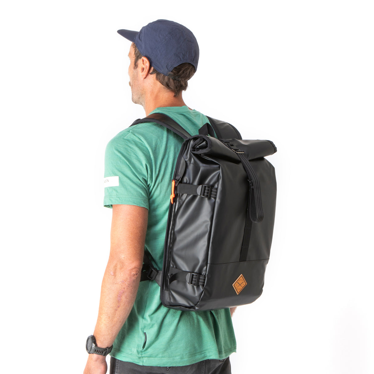 Roll Top 22 L Rucksack - schwarz