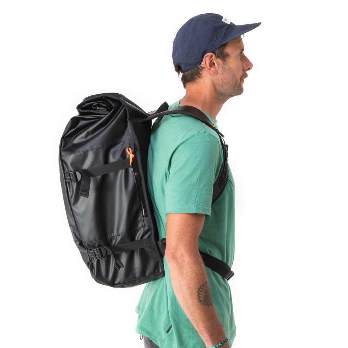 Roll Top 40 L Rucksack - schwarz