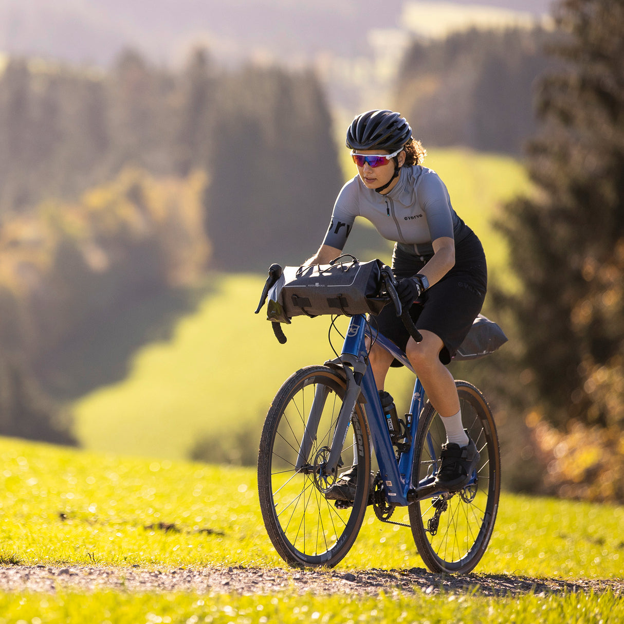 KLICKfix Lenkertasche Bikepack Waterproof 6-12L - grau