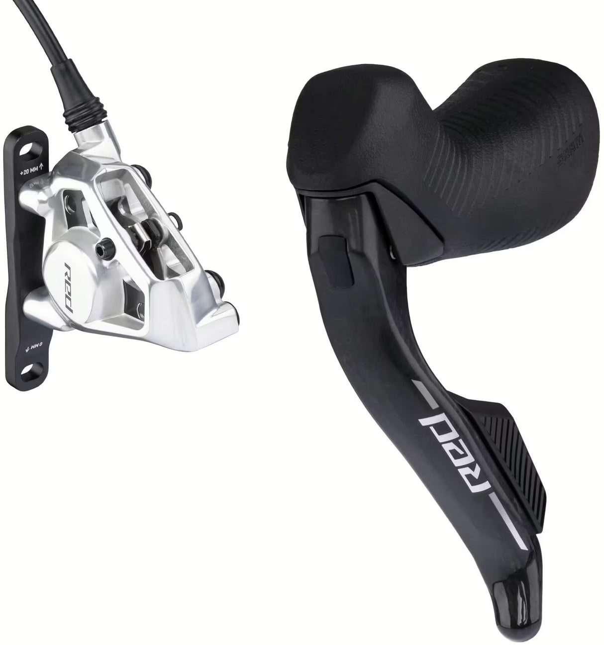 Red AXS E1 Schalt-Bremshebel inkl. Flat Mount Bremssattel, 2-Fach - VR links SRAM