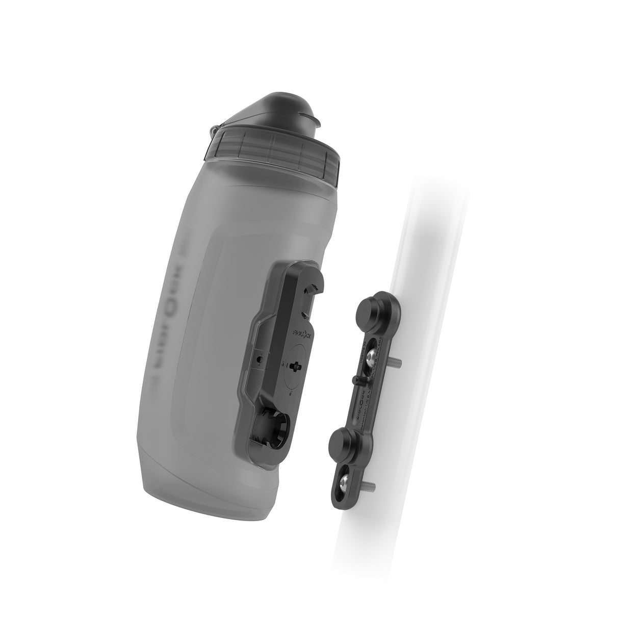 TWIST Bottle 590 + Bike Base Set - transparent black