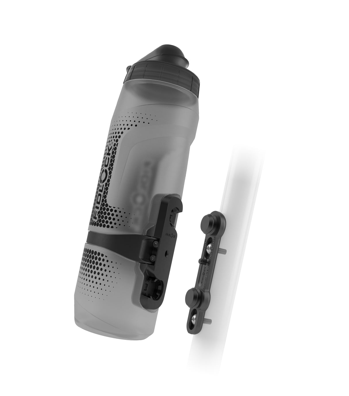 TWIST Bottle 800 + Bike Base Set - transparent black