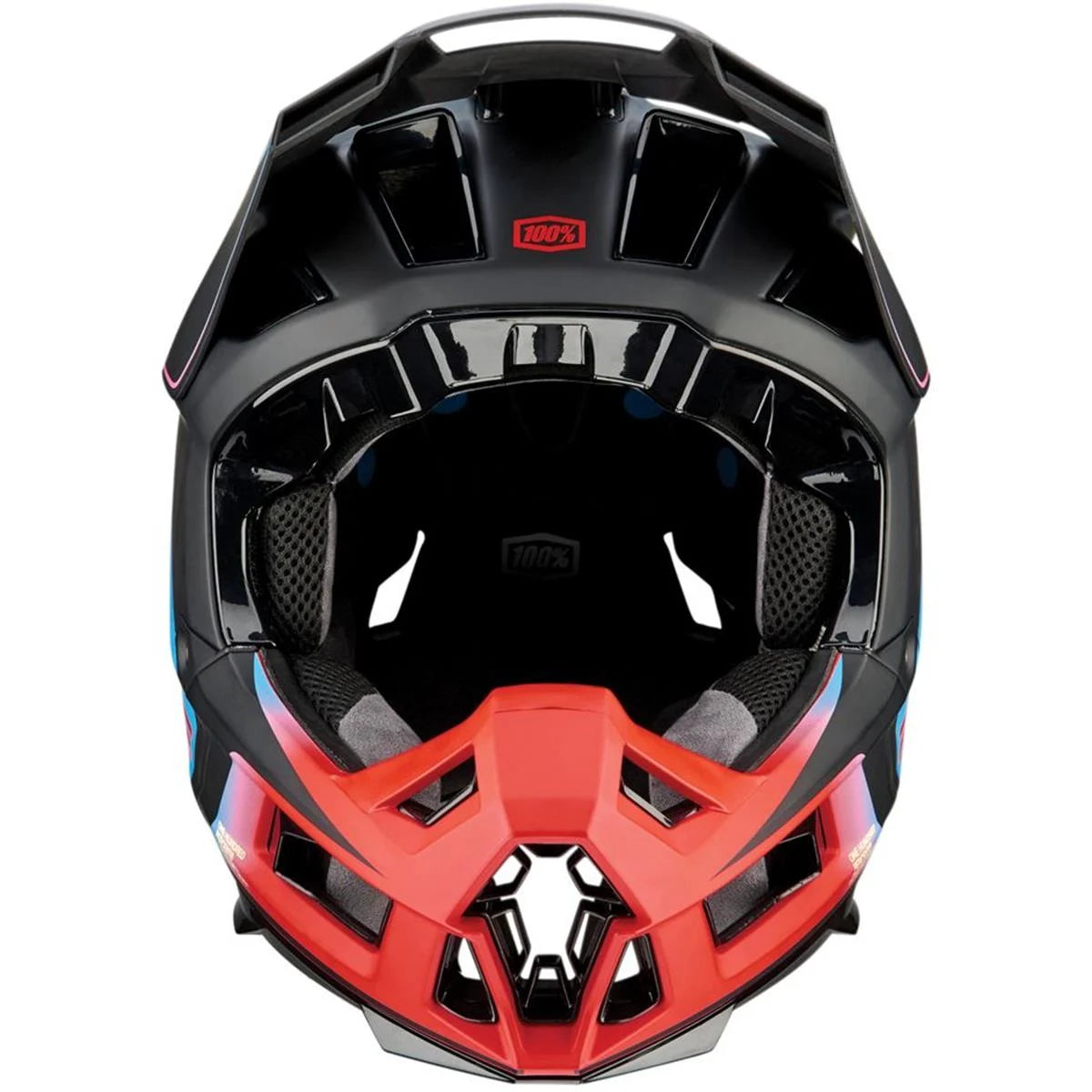 Aircraft 2 Helm - Stahl Blue/Neon Red