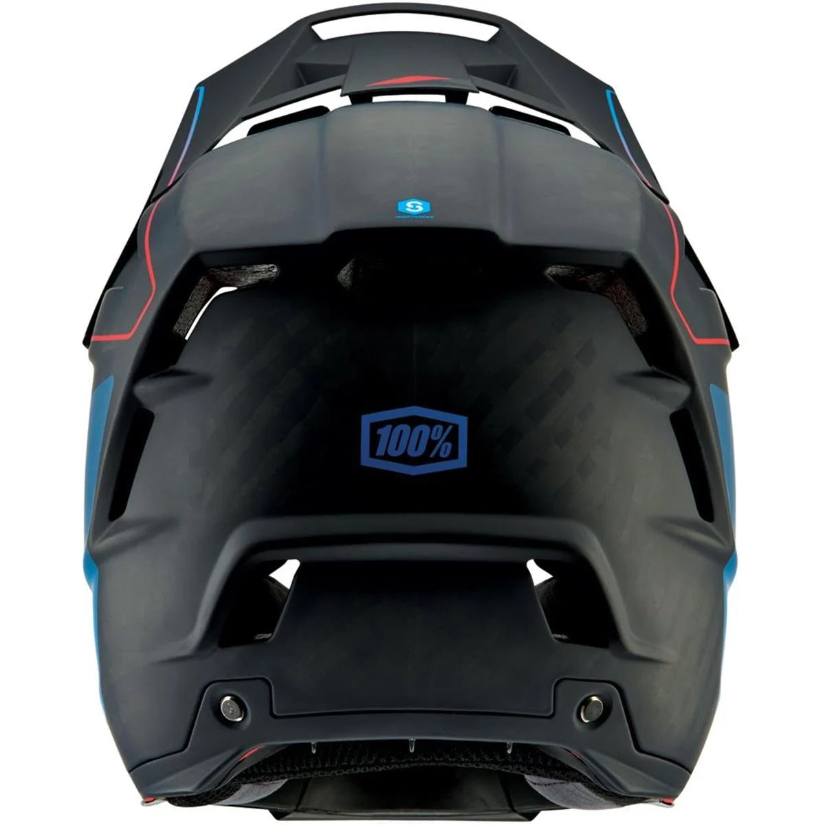 Aircraft 2 Helm - Stahl Blue/Neon Red