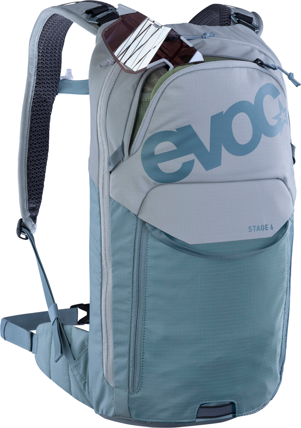 Stage 6 Rucksack + 2l Hydration Bladder - stone/steel