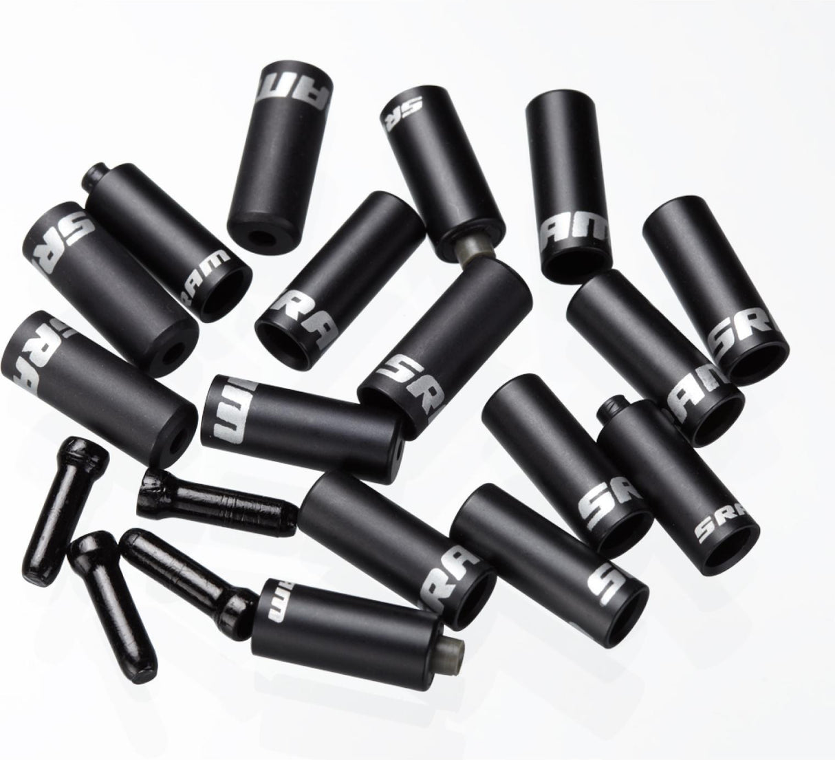 Endhülsen und Endkappen Set für Bremse und Schaltung - schwarz