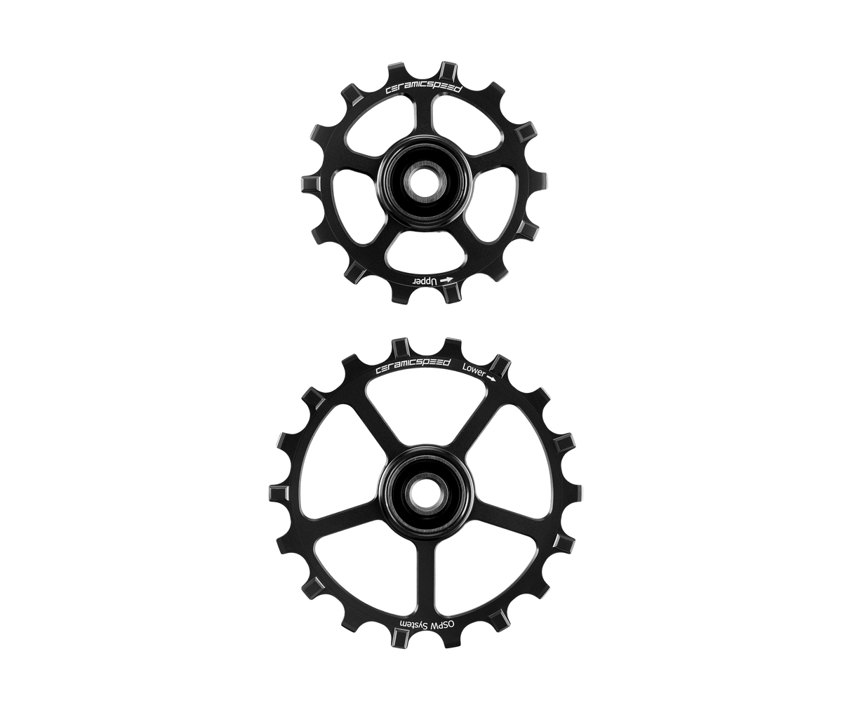 Oversized Pulley Wheels 14/18 Zahn - Schwarz