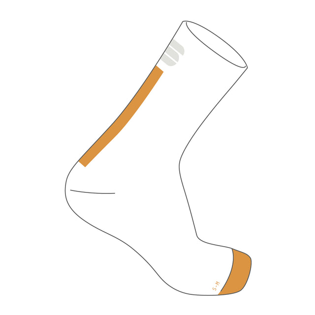 BFP 12 Damensocken - Weiss/Gold
