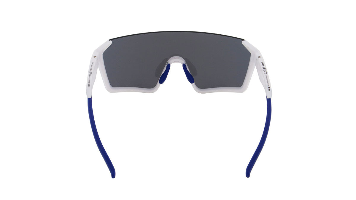 Jaden Sonnenbrille - Matt White&Blue/Dark Blue Revo
