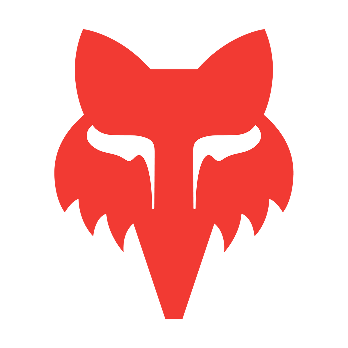 Sticker Fox Head - 10 cm - rot