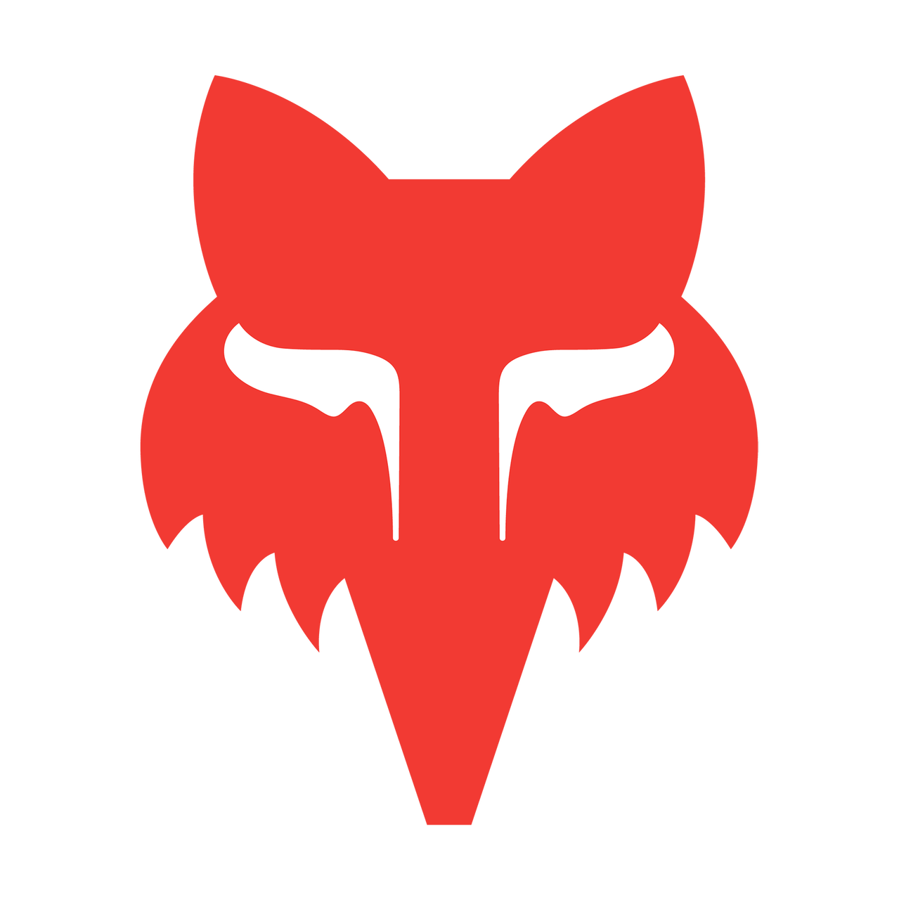 Sticker Fox Head - 10 cm - rot