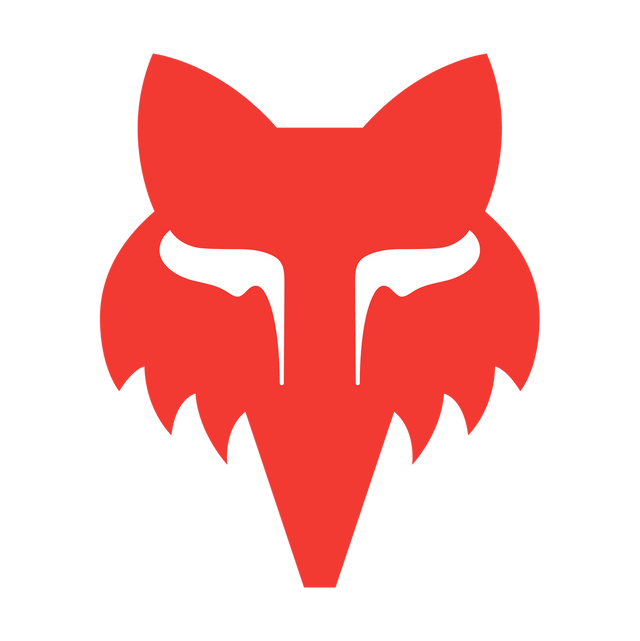 Sticker Fox Head - 10 cm - rot