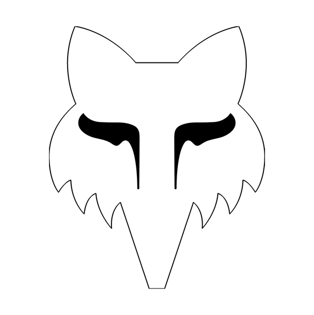 Sticker Fox Head - 10 cm - weiß