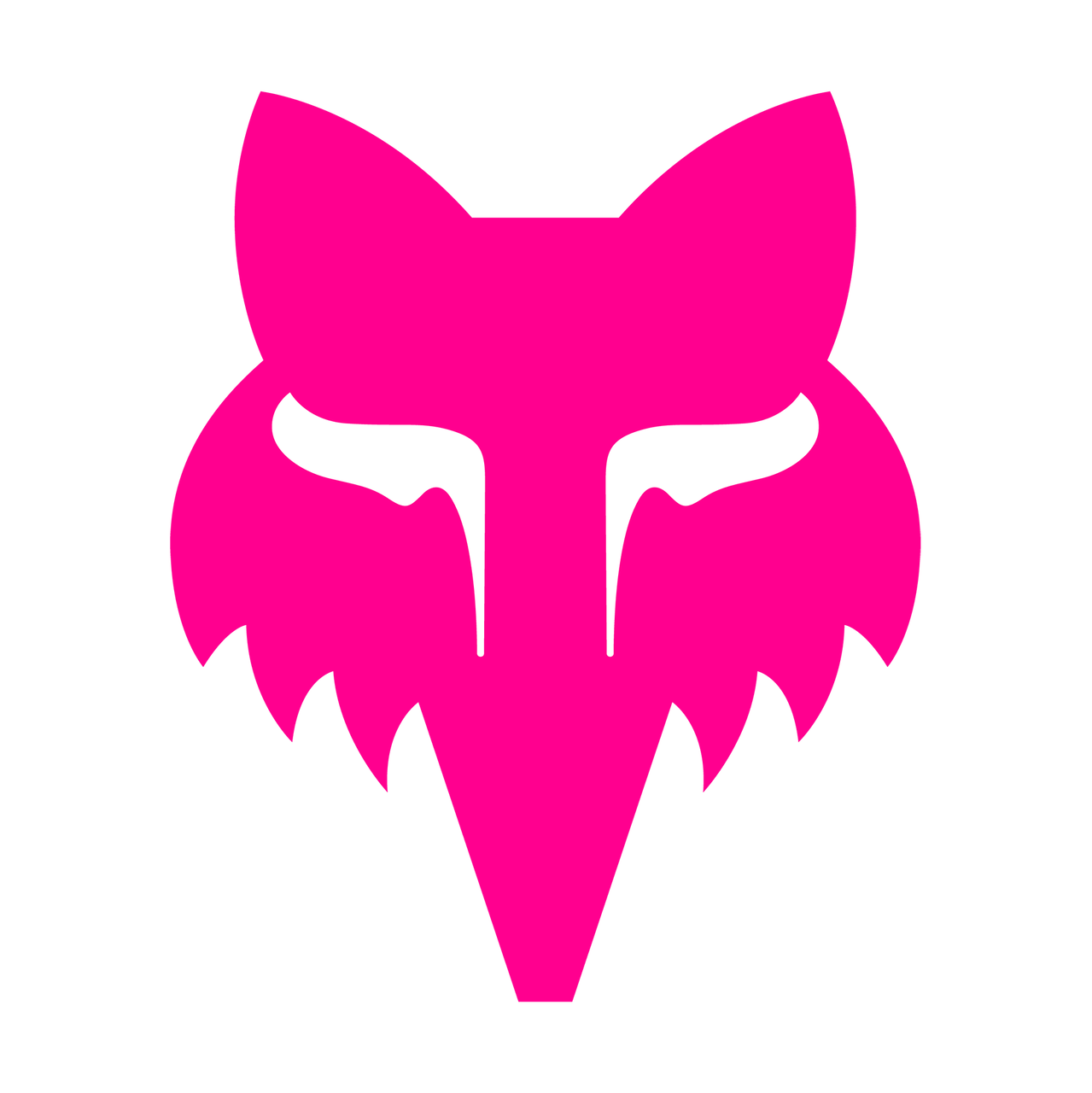Sticker Fox Head - 18 cm - pink