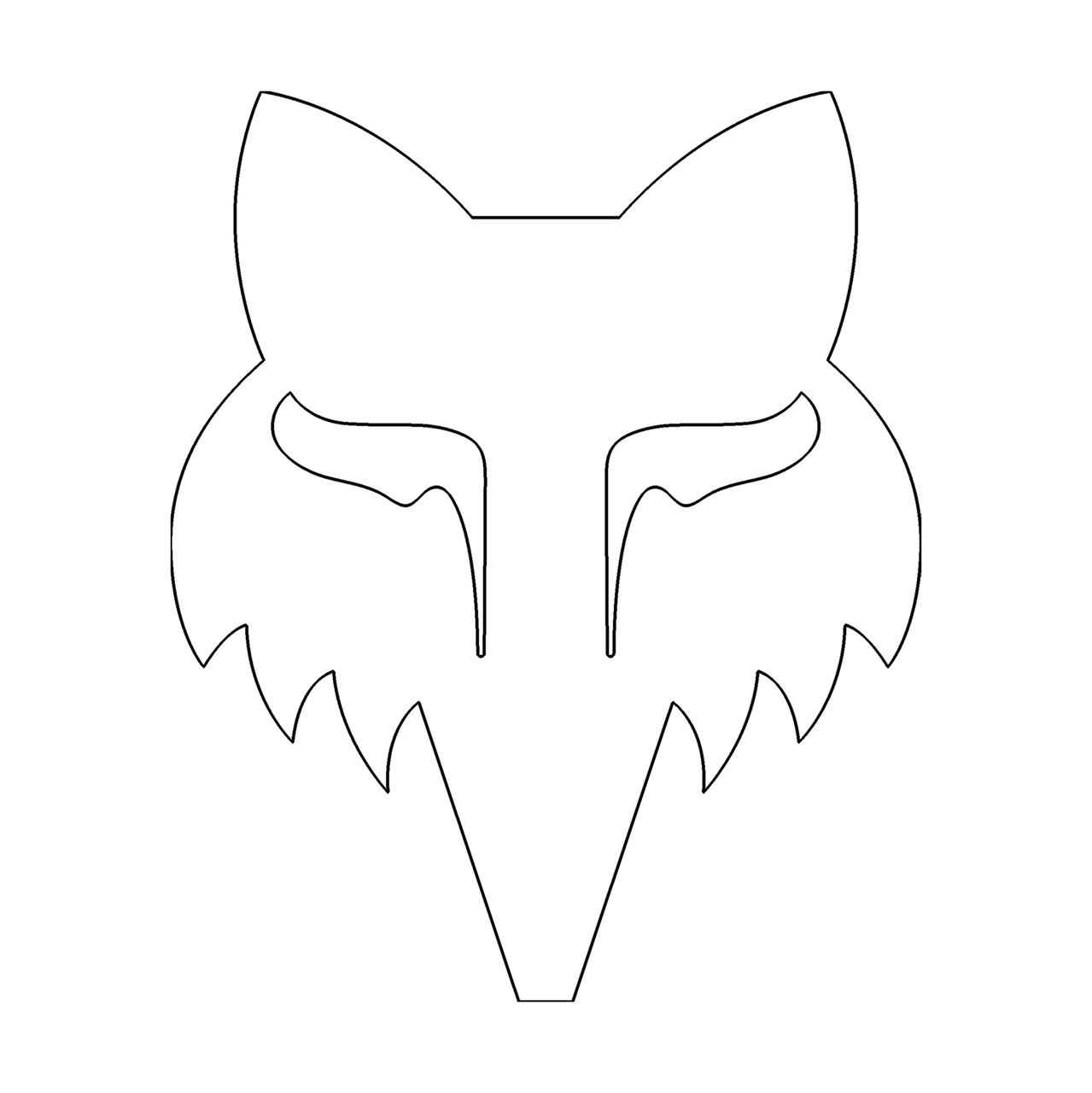 Gestanzter Sticker Fox Head - 18 cm - weiß