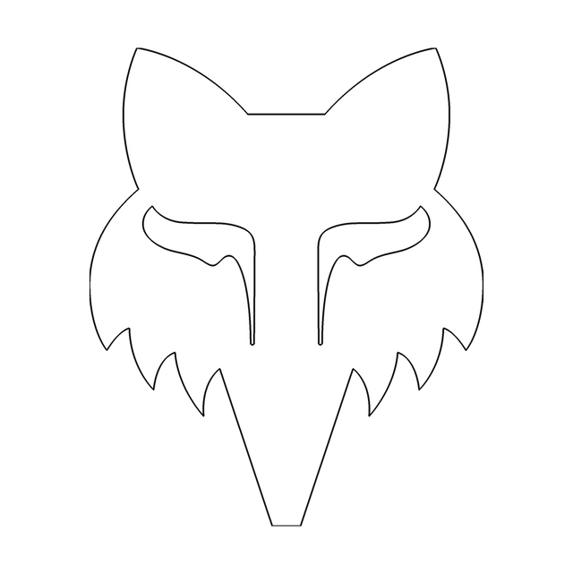 Gestanzter Sticker Fox Head - 18 cm - weiß