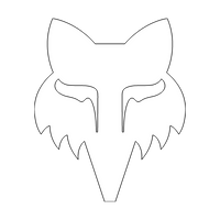 Gestanzter Sticker Fox Head - 18 cm - weiß