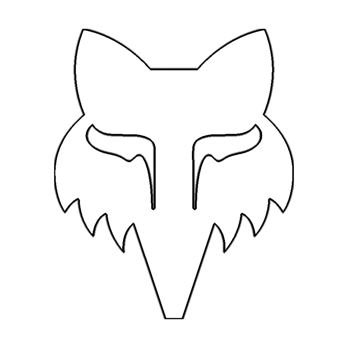 Gestanzter Sticker Fox Head - 10 cm - weiß