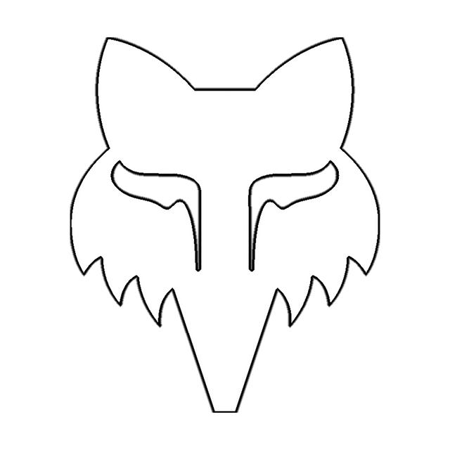 Gestanzter Sticker Fox Head - 10 cm - weiß