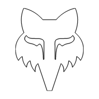 Gestanzter Sticker Fox Head - 10 cm - weiß