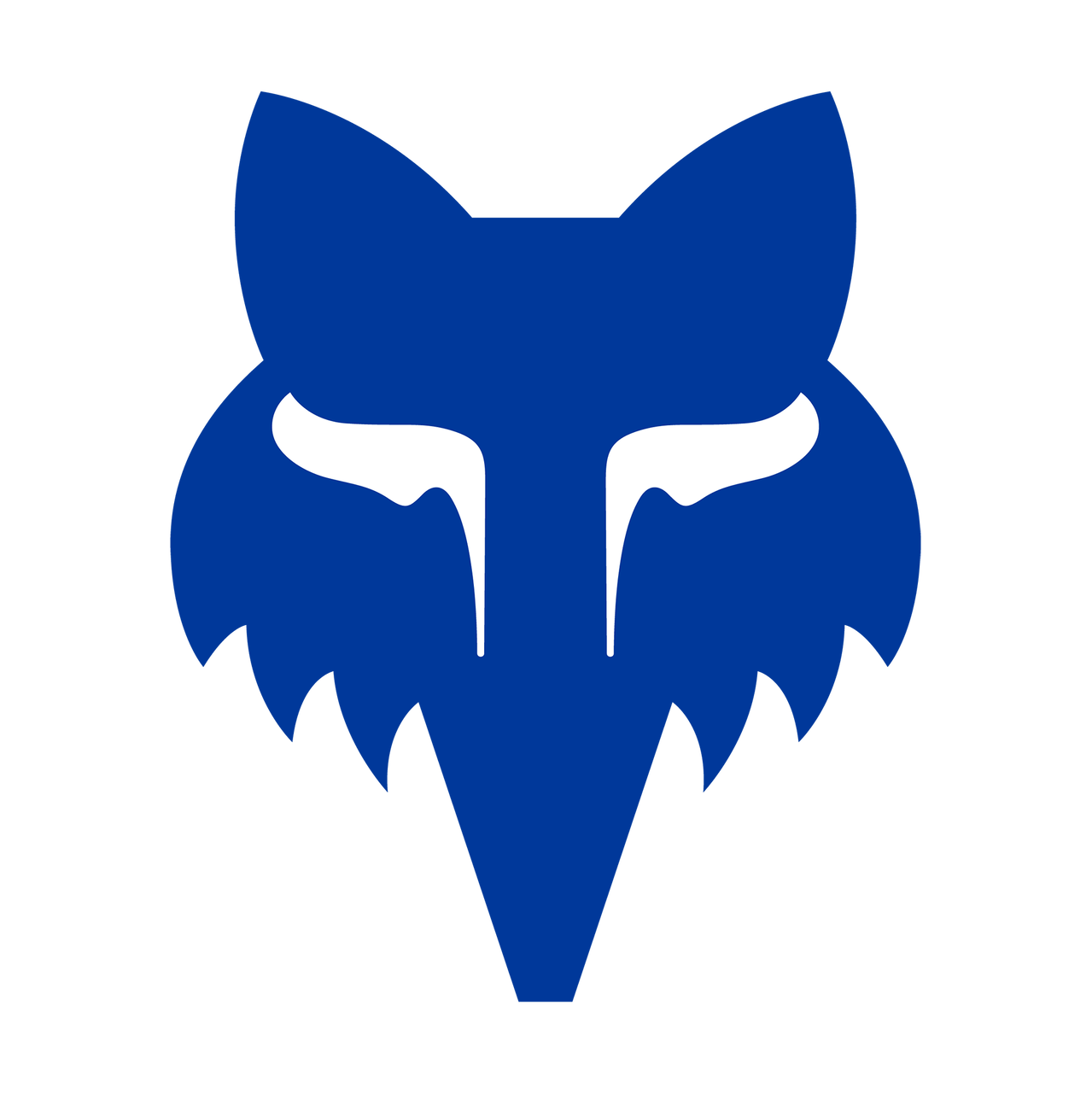 Sticker Fox Head - 18 cm - blau