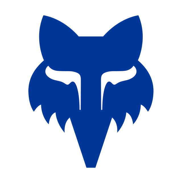 Sticker Fox Head - 18 cm - blau