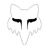 Sticker Fox Head - 3,8 cm - weiß
