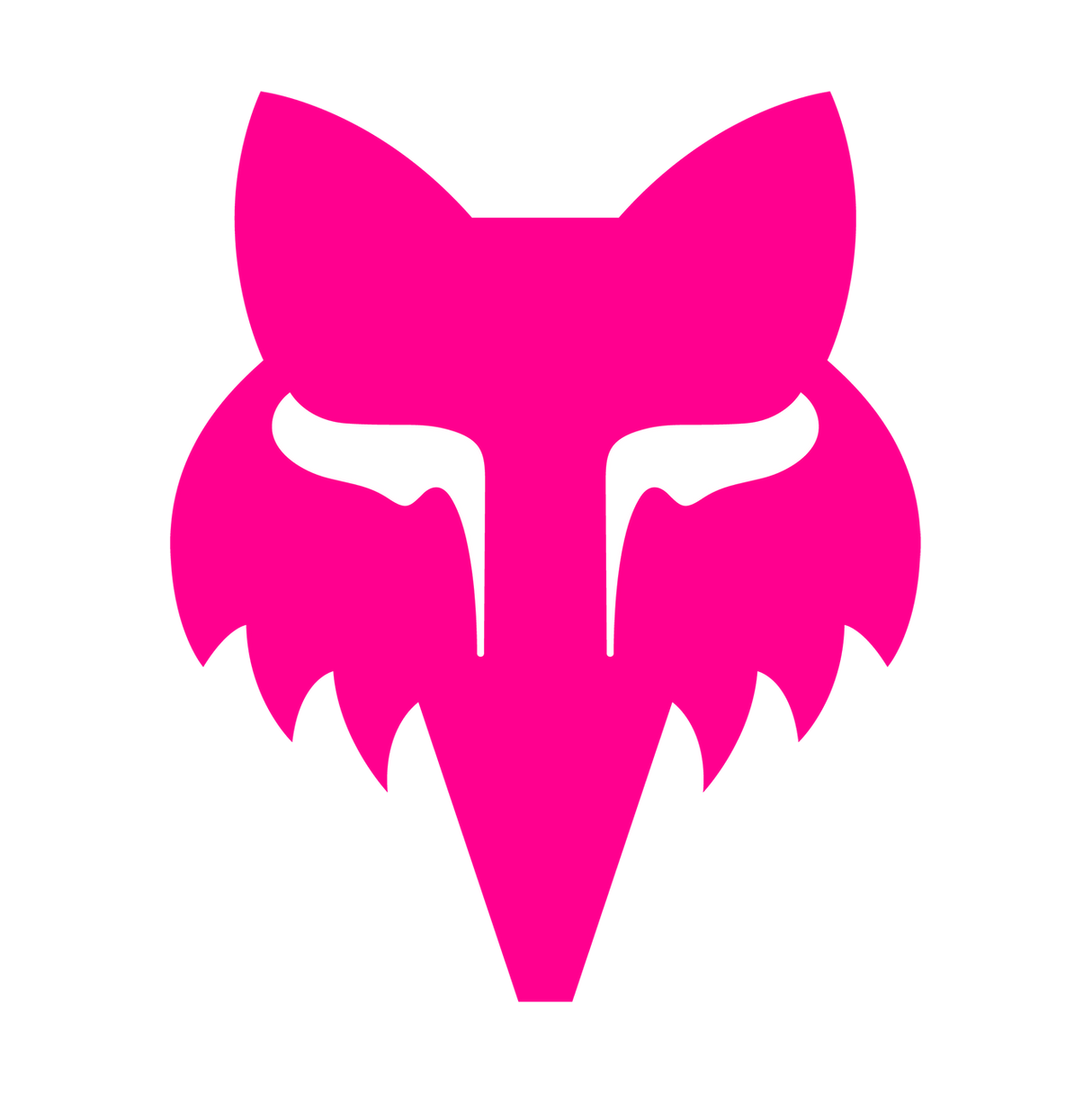 Sticker Fox Head - 10 cm - pink