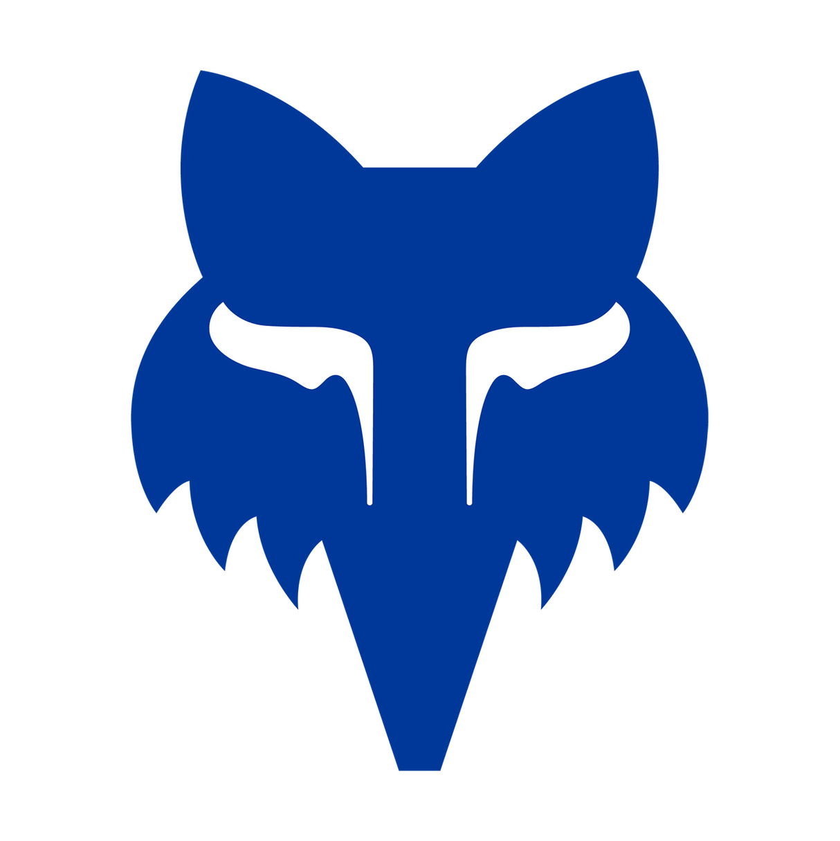 Sticker Fox Head - 10 cm - blau