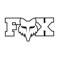 Sticker F Head X - 18 cm - weiß