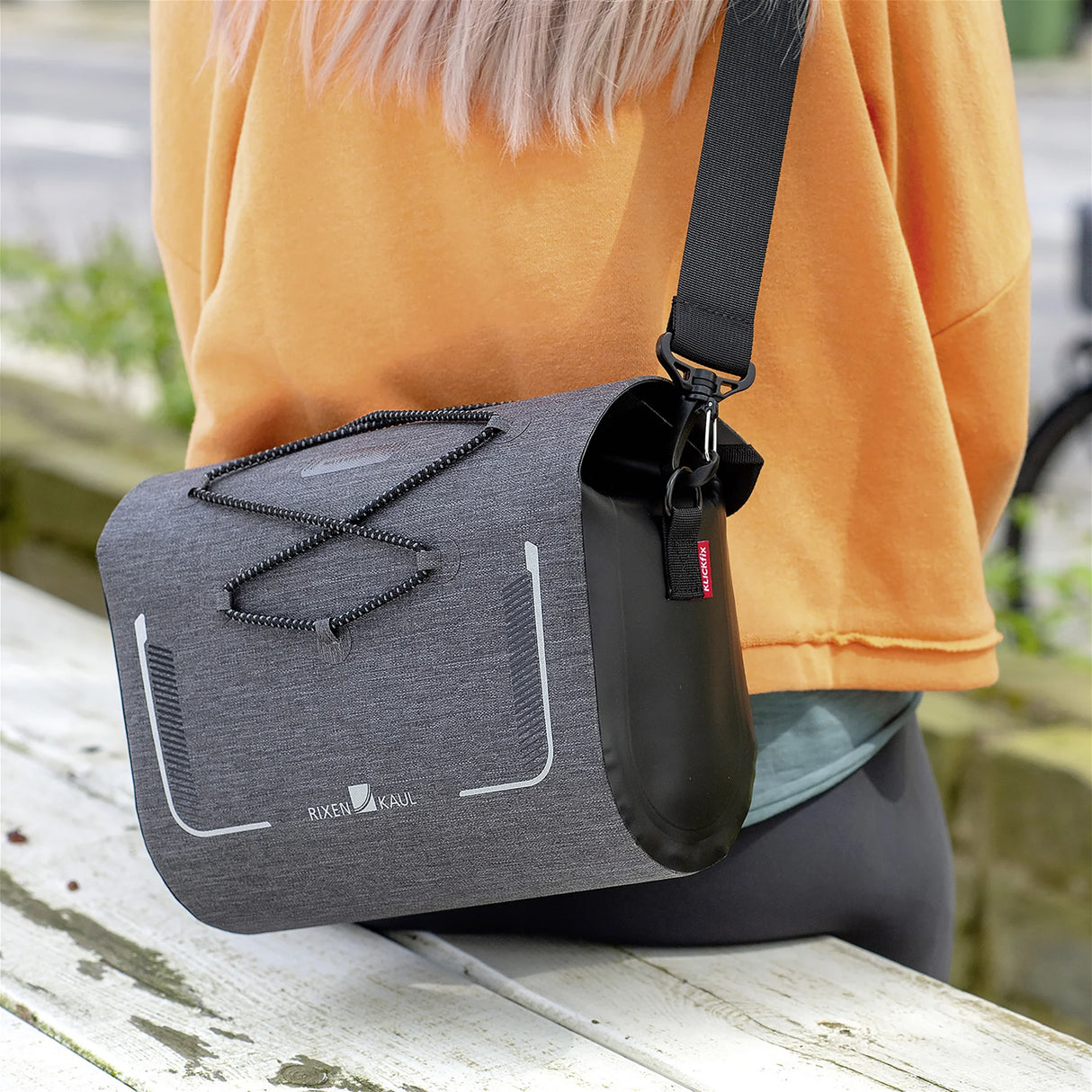 KLICKfix Lenkertasche Baggy Waterproof 4,5L - grau