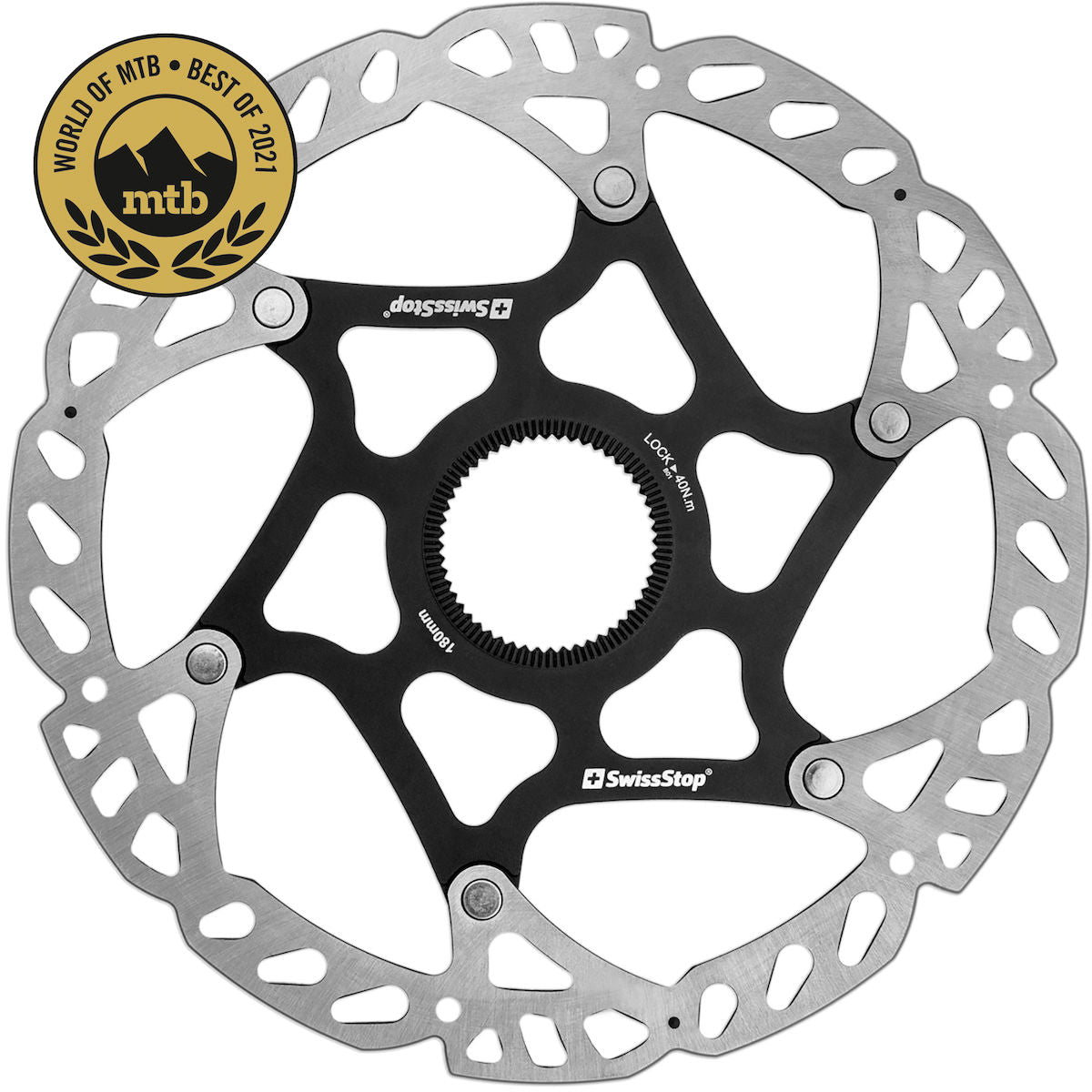 Catalyst Pro Centerlock Brake Disc - Silver/Black