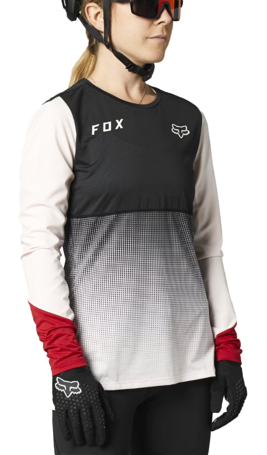 Women Flexair - Damen Langarm Trikot - Schwarz/Rot