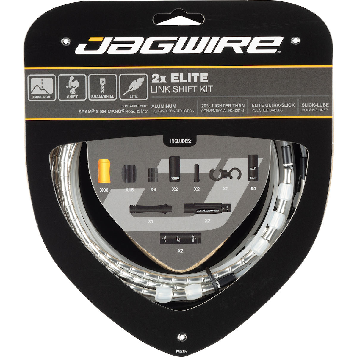 Schaltzugset Road & Mountain Elite Link 2x - silber
