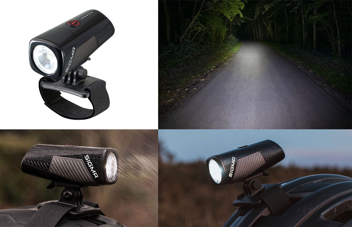 Akku-Helmleuchte BUSTER 400 HL - schwarz