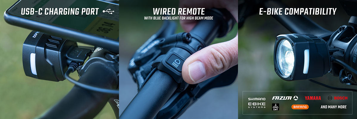 E-Bike Scheinwerfer EOX FL 170 HB - schwarz