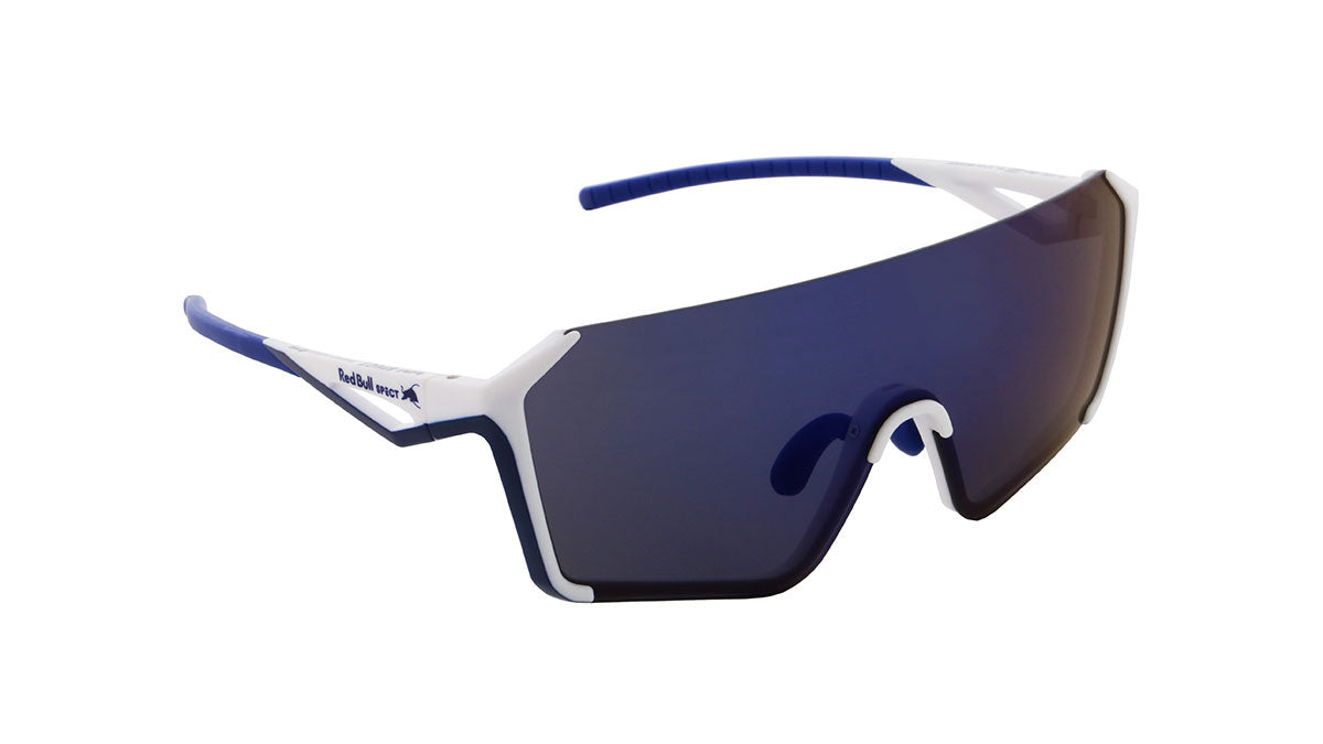 Jaden Sonnenbrille - Matt White&Blue/Dark Blue Revo