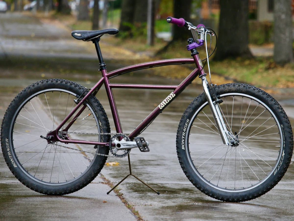 Moto Cruiser 26 Zoll Rahmenset mit Lenker - Lila/Chrom