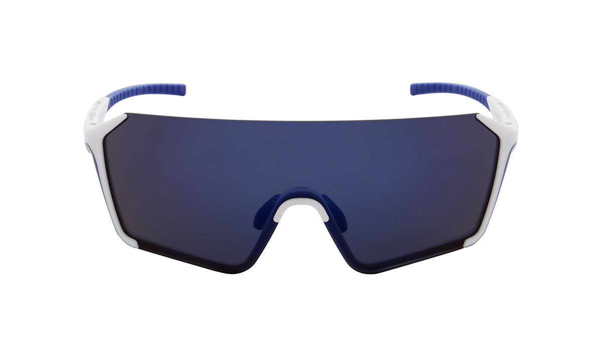 Jaden Sonnenbrille - Matt White&Blue/Dark Blue Revo