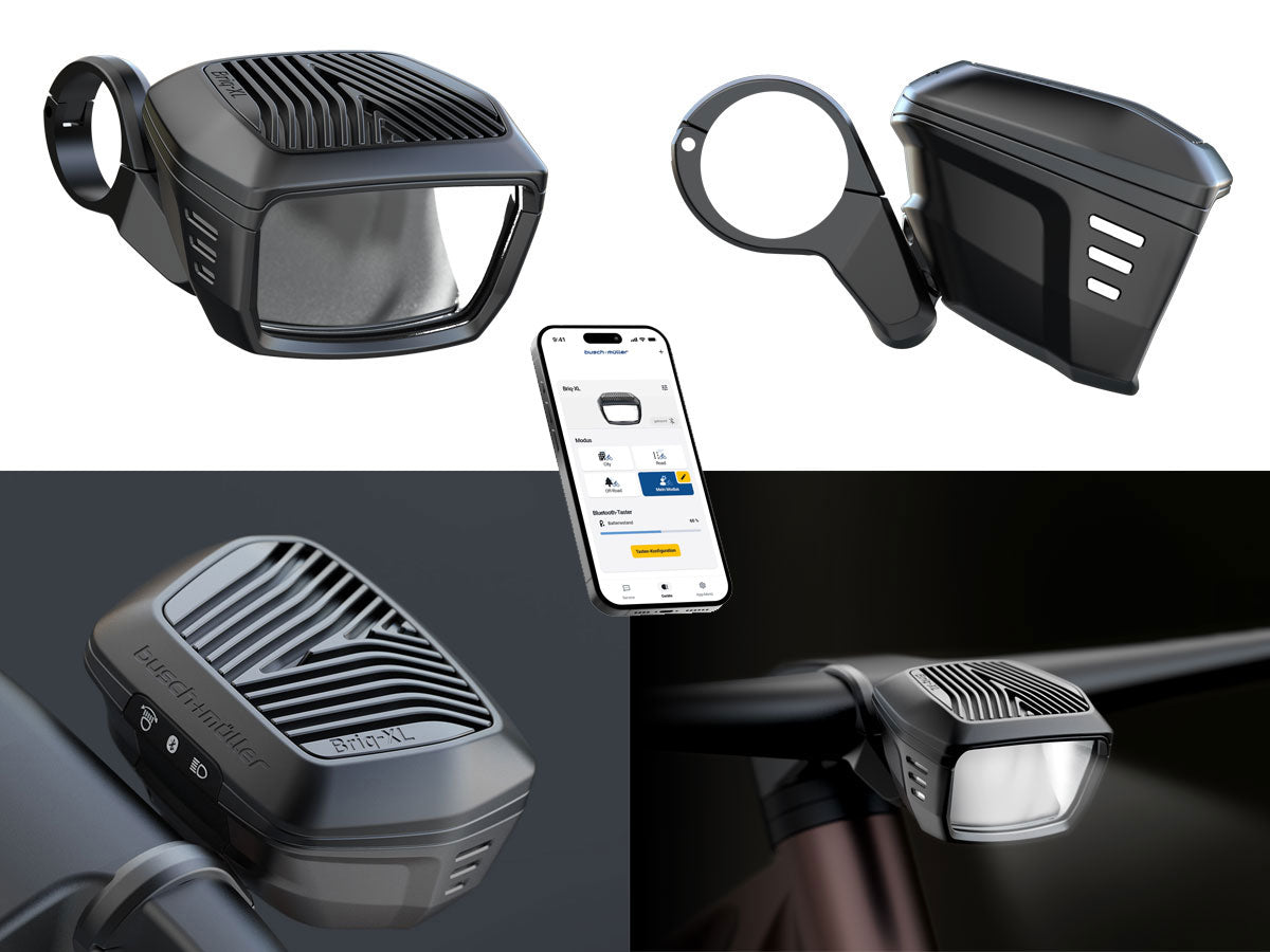 E-Bike-Scheinwerfer BRIQ-XL E, E-25 - schwarz