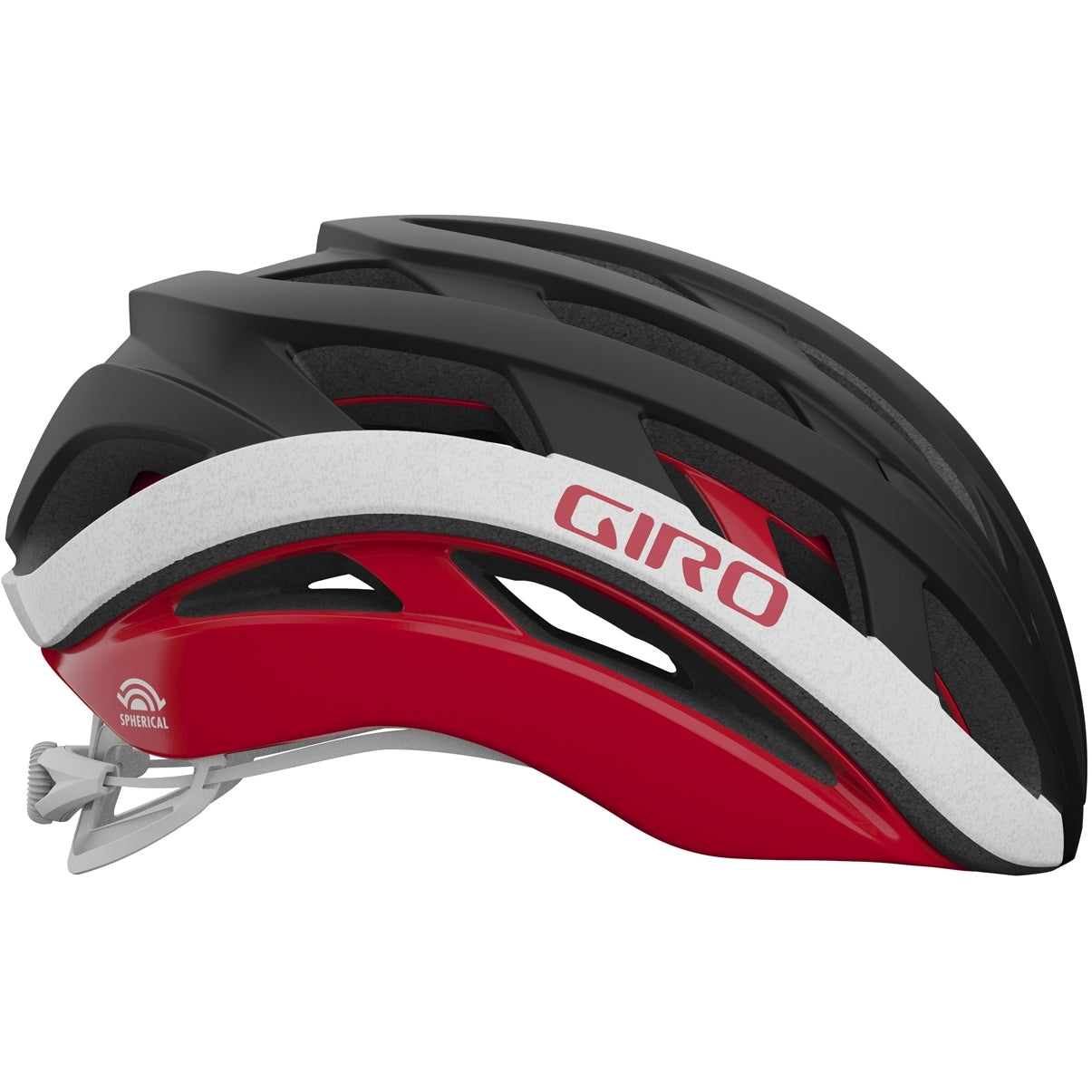 Helios Spherical Fahrradhelm - matte black/red