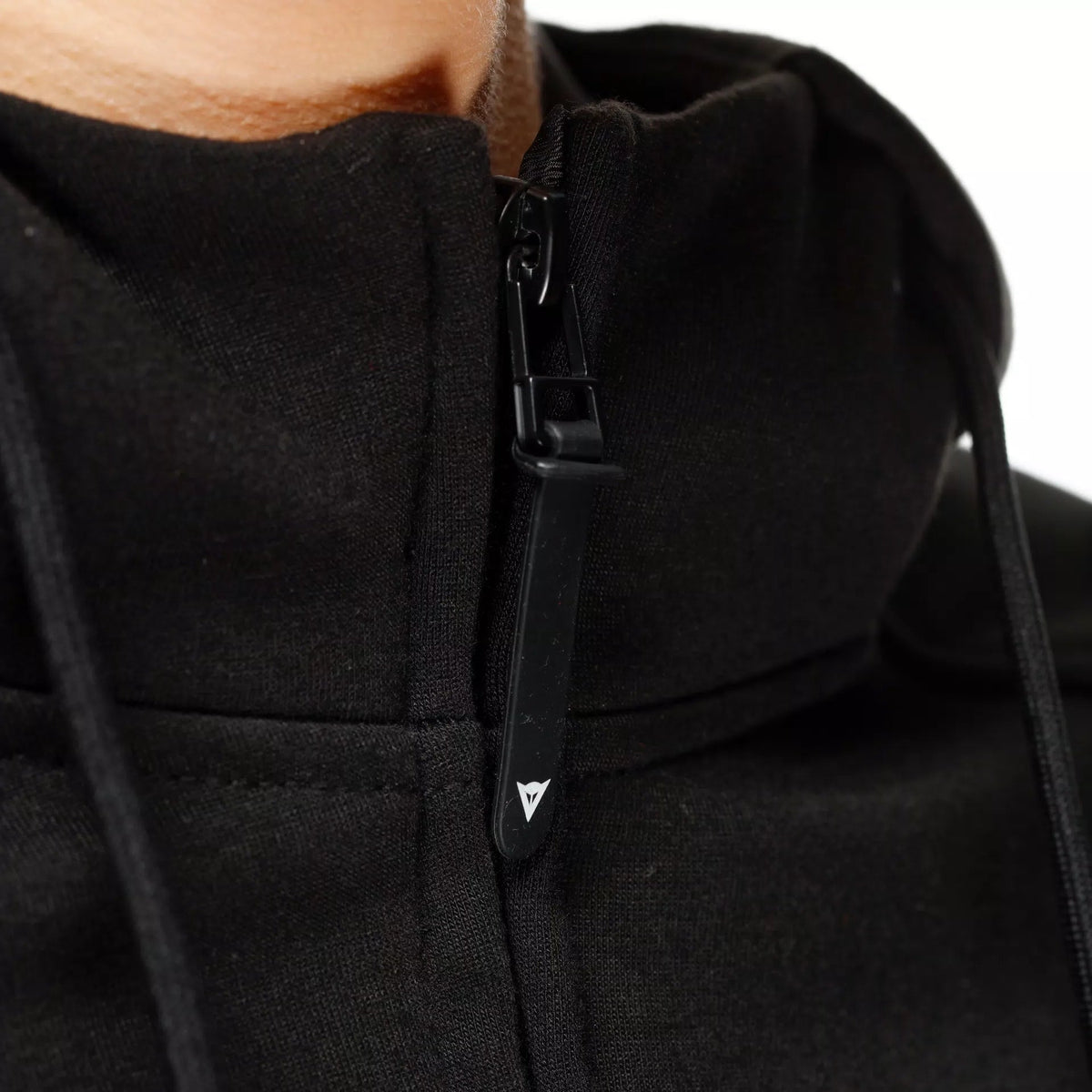 Daemon-X Safety Hoodie Full Zip WMN - Black/Black-White Dainese